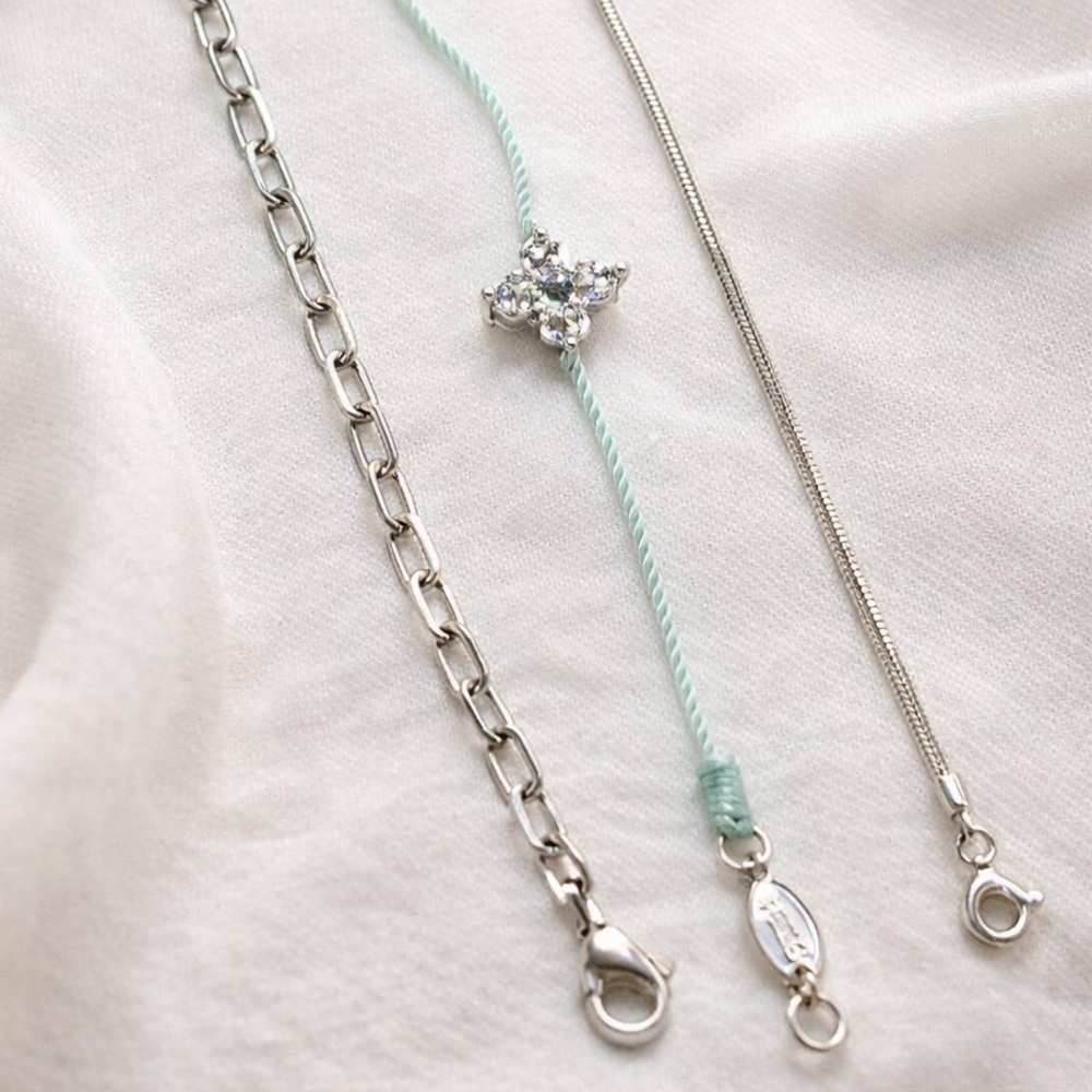 Set of 3 Sterling Silver Layering Bracelets